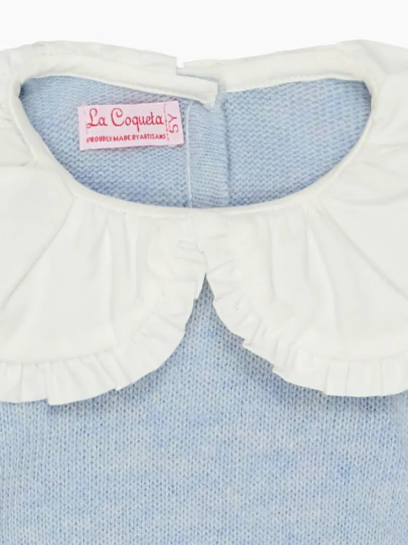 La Coqueta Jumpers & Cardigans^Light Blue Lupita Merino Girl Sweater