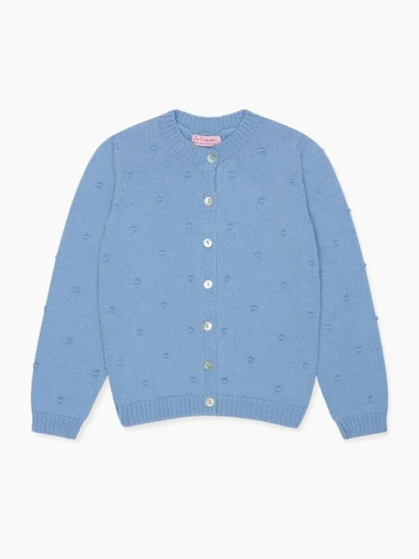 La Coqueta Jumpers & Cardigans^Light Blue Ramas Merino Girl Cardigan
