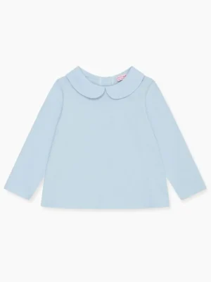 La Coqueta View All | Shirts & Tops^Light Blue Romo Long Sleeve Baby Top