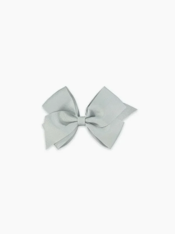 La Coqueta View All | Hair Accessories^Light Grey Big Bow Girl Clip