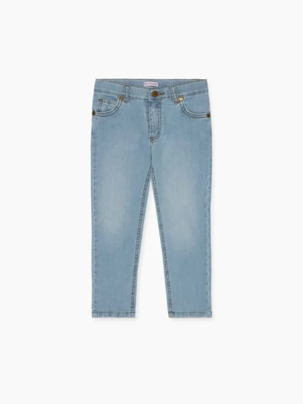La Coqueta Pants, Jeans & Shorts^Mid Blue Romeo Boy Jeans