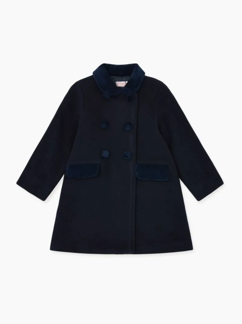 La Coqueta Coats & Jackets^Navy Arrieta Girl Wool Coat