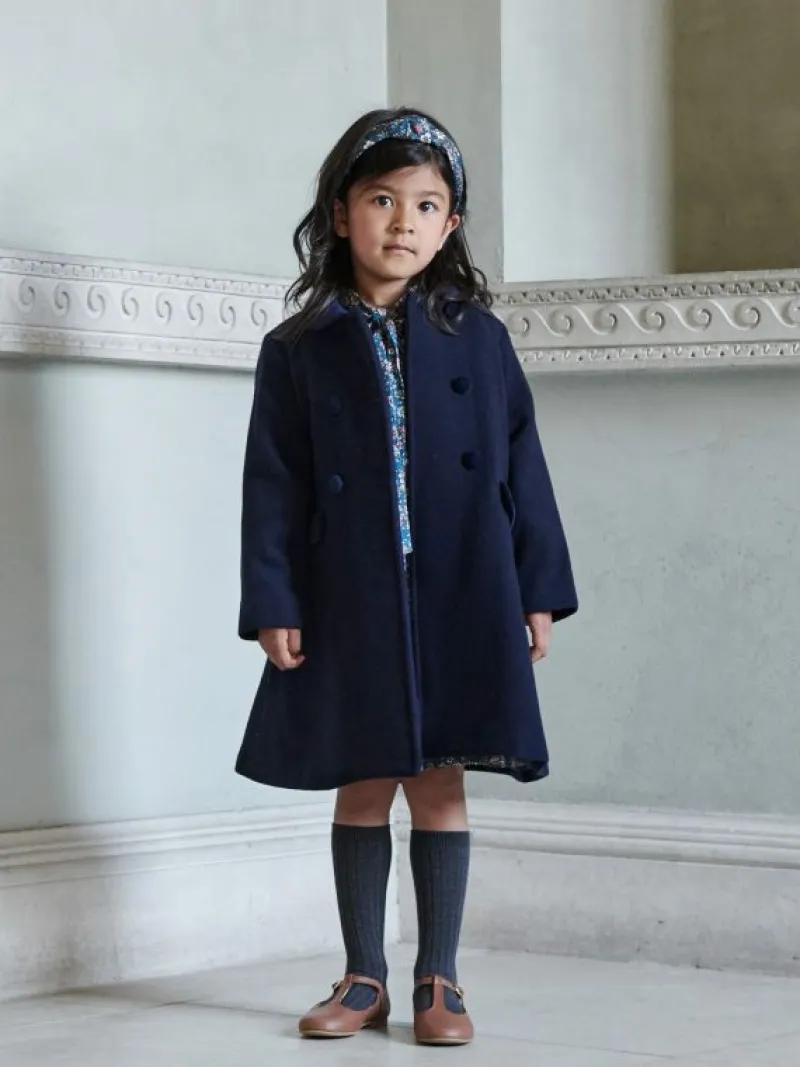 La Coqueta Coats & Jackets^Navy Arrieta Girl Wool Coat