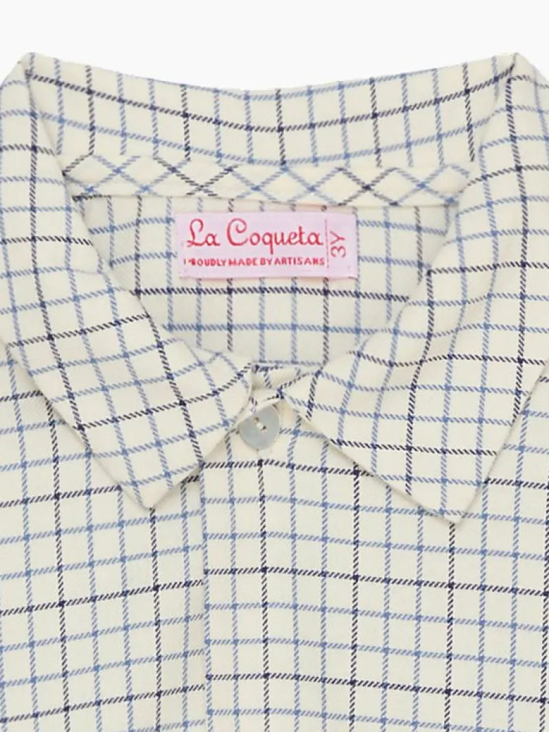 La Coqueta View All | Dresses & Sets^Navy Check Arlo Baby Boy Set