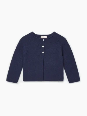 La Coqueta View All | Knitted Clothes & Accessories^Navy Denia Merino Baby Cardigan