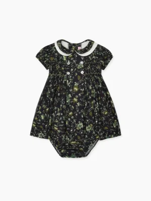 La Coqueta Dresses & Sets | Baby Girl^Navy Floral Arcadia Baby Girl Hand-Smocked Set