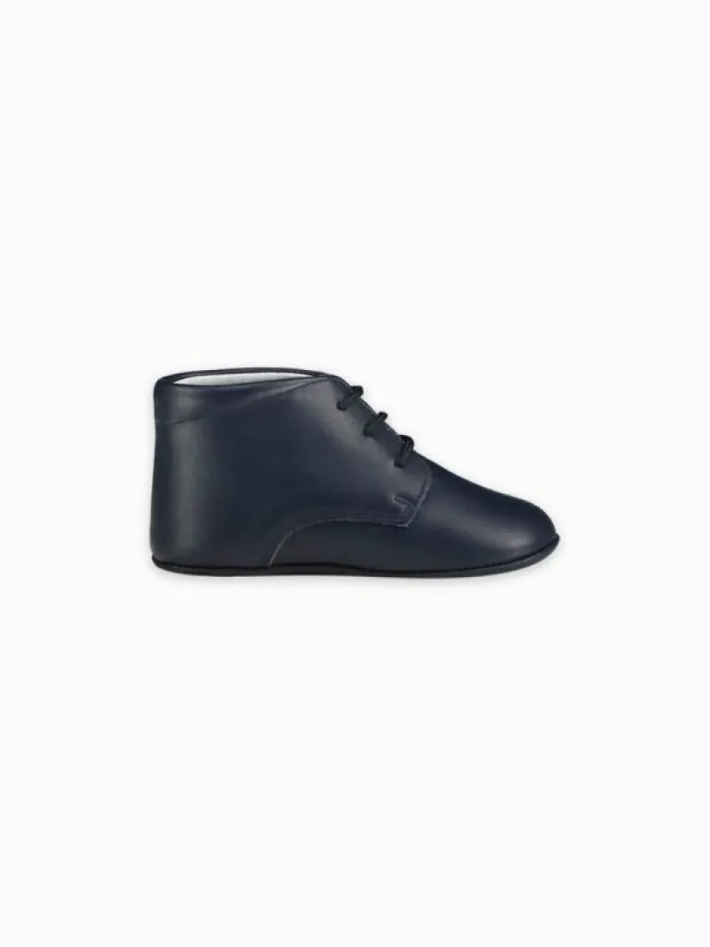 La Coqueta Pre Walker Shoes | Baby & Toddler Shoes/Pre Walker Shoes^Navy Leather Baby Booties