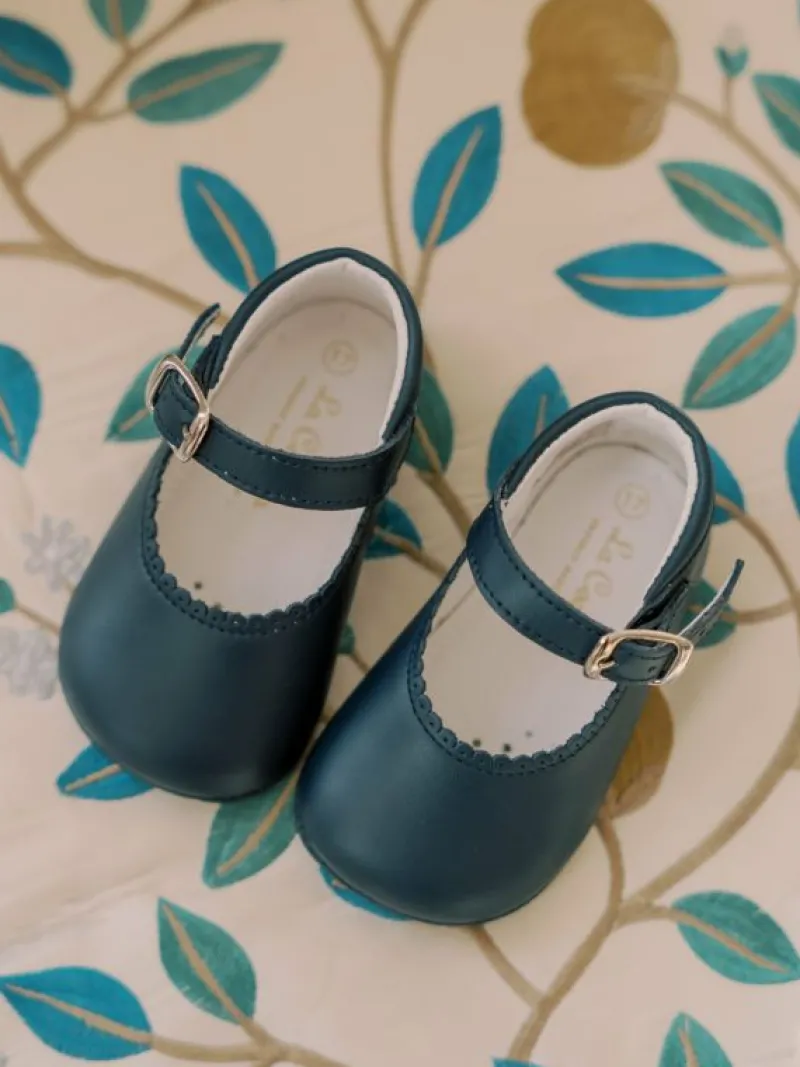La Coqueta Pre Walker Shoes | Baby & Toddler Shoes/Pre Walker Shoes^Navy Leather Baby Mary Jane Shoes