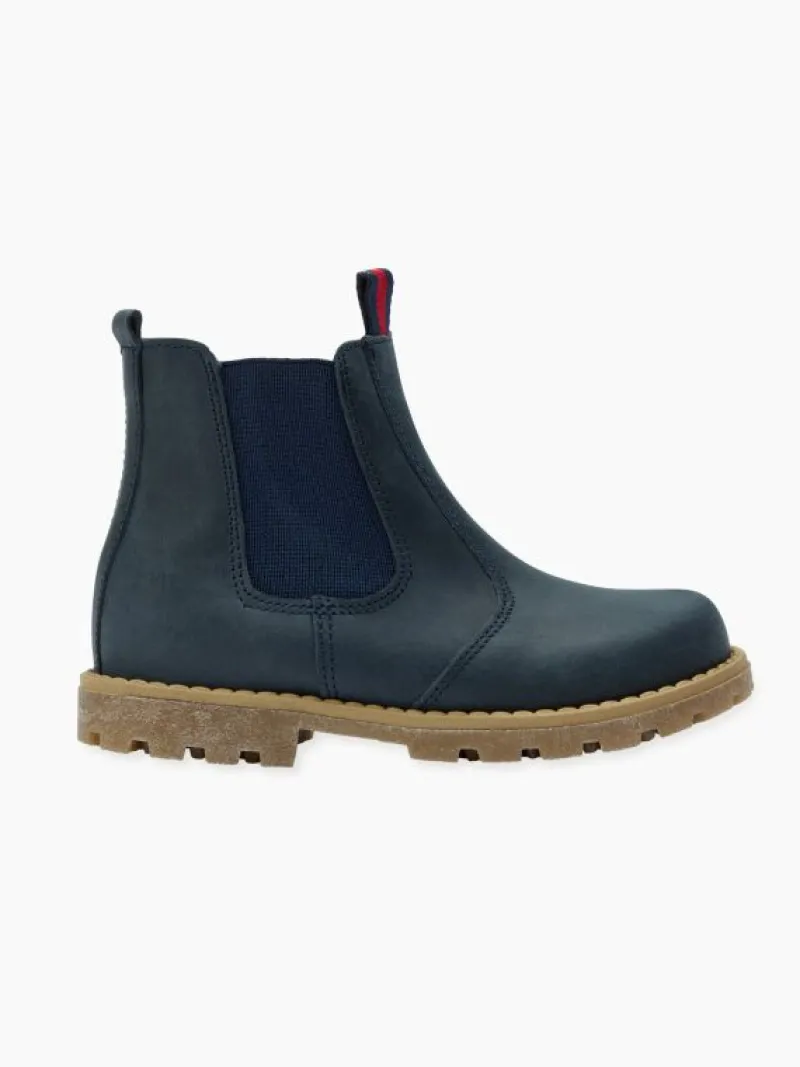 La Coqueta Boys Boots | Boys School Shoes^Navy Leather Chelsea Boots