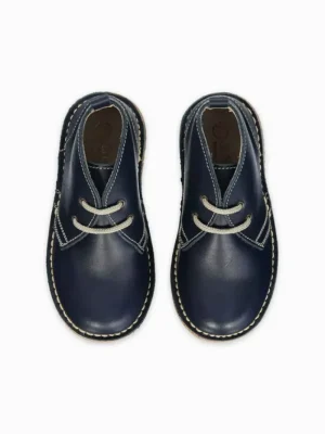 La Coqueta First Walker Shoes | Baby & Toddler Shoes/First Walker Shoes^Navy Leather Kids Desert Boots