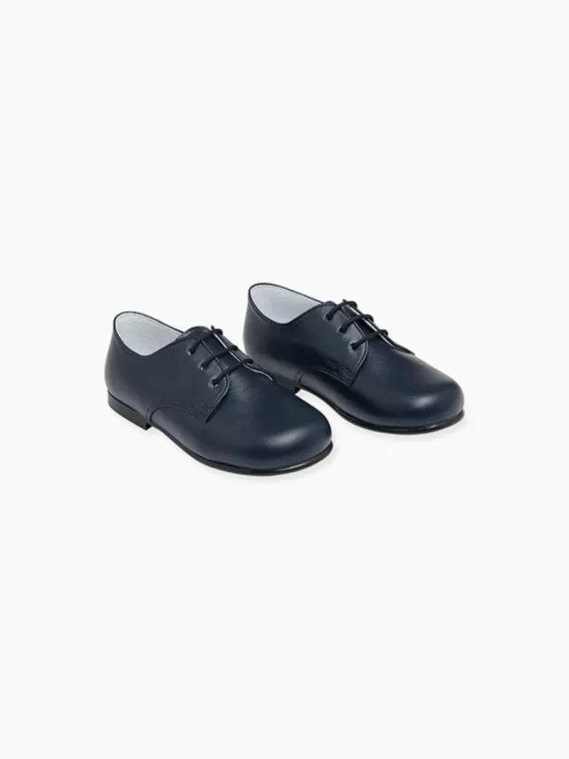 La Coqueta Boys Shoes/Boys Shoes | First Walker Shoes^Navy Leather Toddler Inglesito Ceremony Shoes