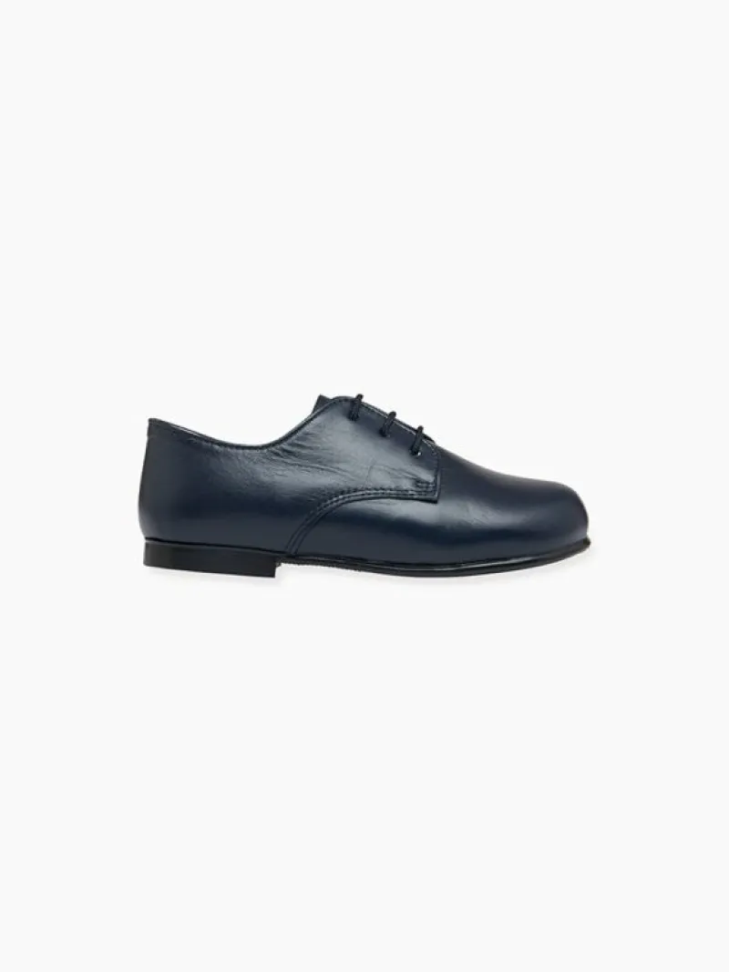 La Coqueta Boys Shoes/Boys Shoes | First Walker Shoes^Navy Leather Toddler Inglesito Ceremony Shoes