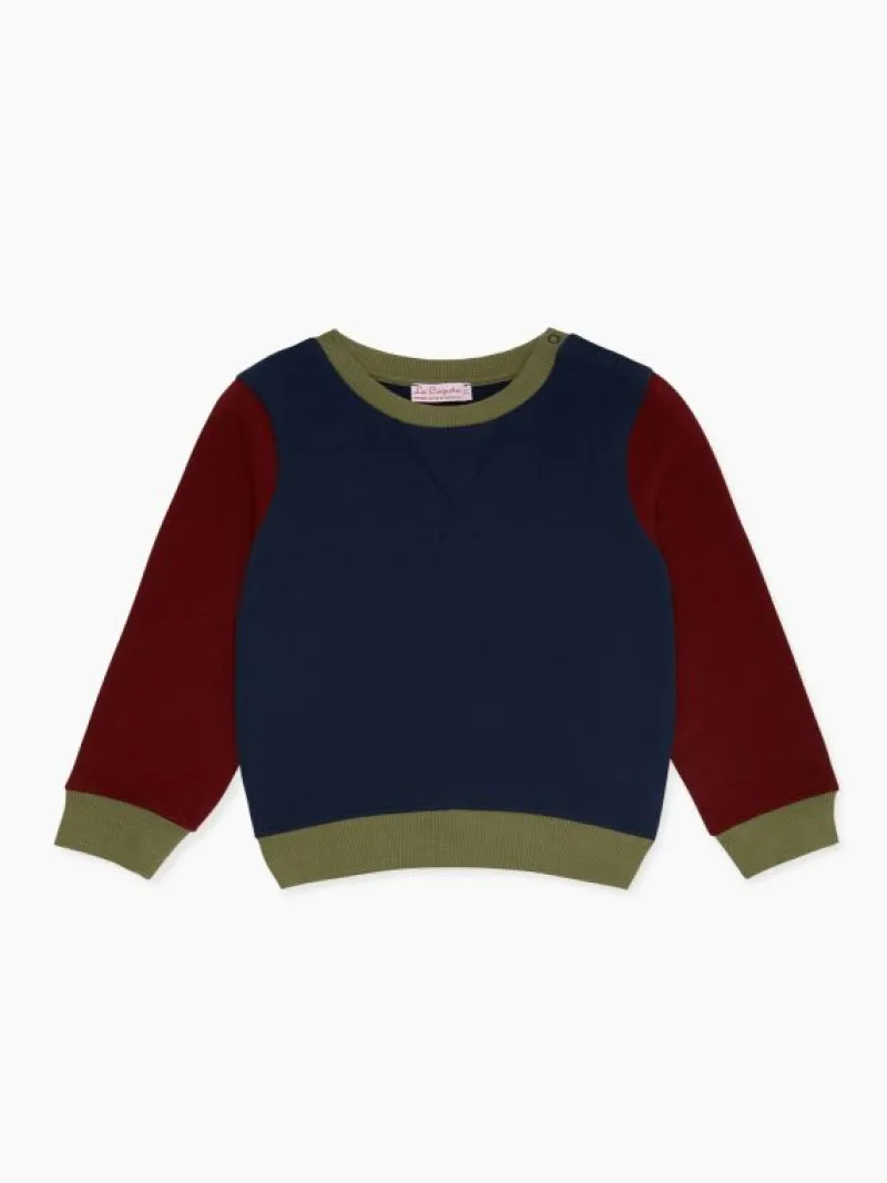 La Coqueta View All | Shirts & Tops^Navy Pernille Contrast Baby Sweatshirt