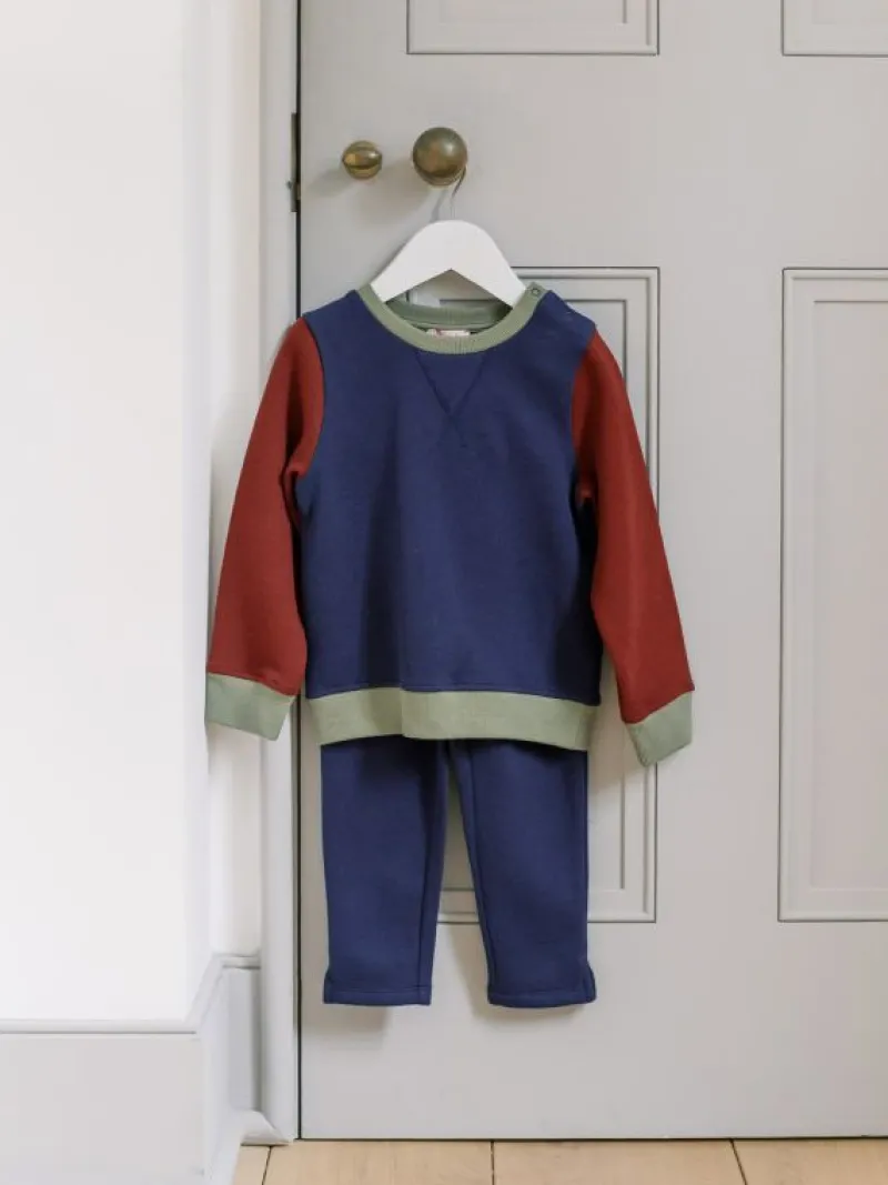 La Coqueta View All | Shirts & Tops^Navy Pernille Contrast Baby Sweatshirt