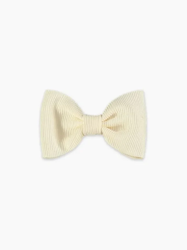 La Coqueta View All | Hair Accessories^Off White Small Bow Girl Clip
