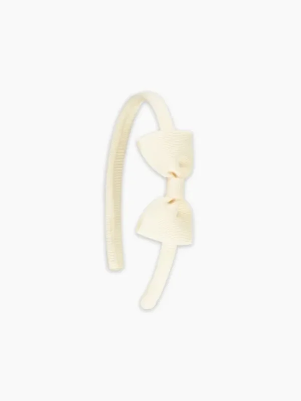 La Coqueta Hair Accessories | View All^Off White Small Bow Girl Headband