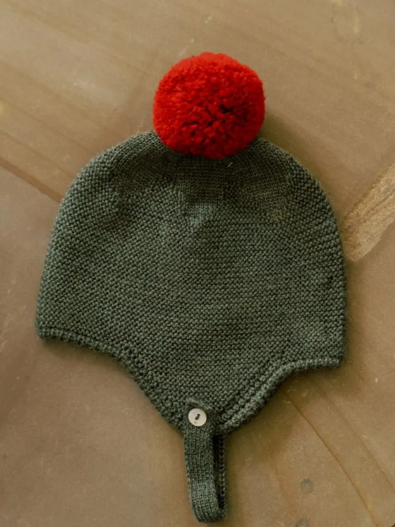La Coqueta Knitted Clothes & Accessories | Baby Girl^Olive Green Merino Fair Isle Knitted Baby Gift Box Set