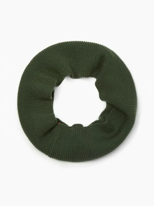 La Coqueta View All | Hats & Scarves^Olive Green Merino Kids Snood