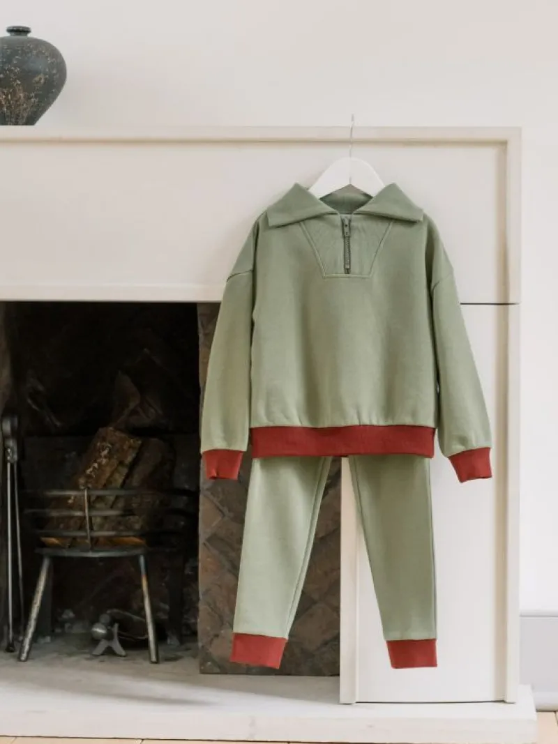 La Coqueta Shirts & Tops | Jumpers & Cardigans^Olive Laza Contrast Kids Sweatshirt