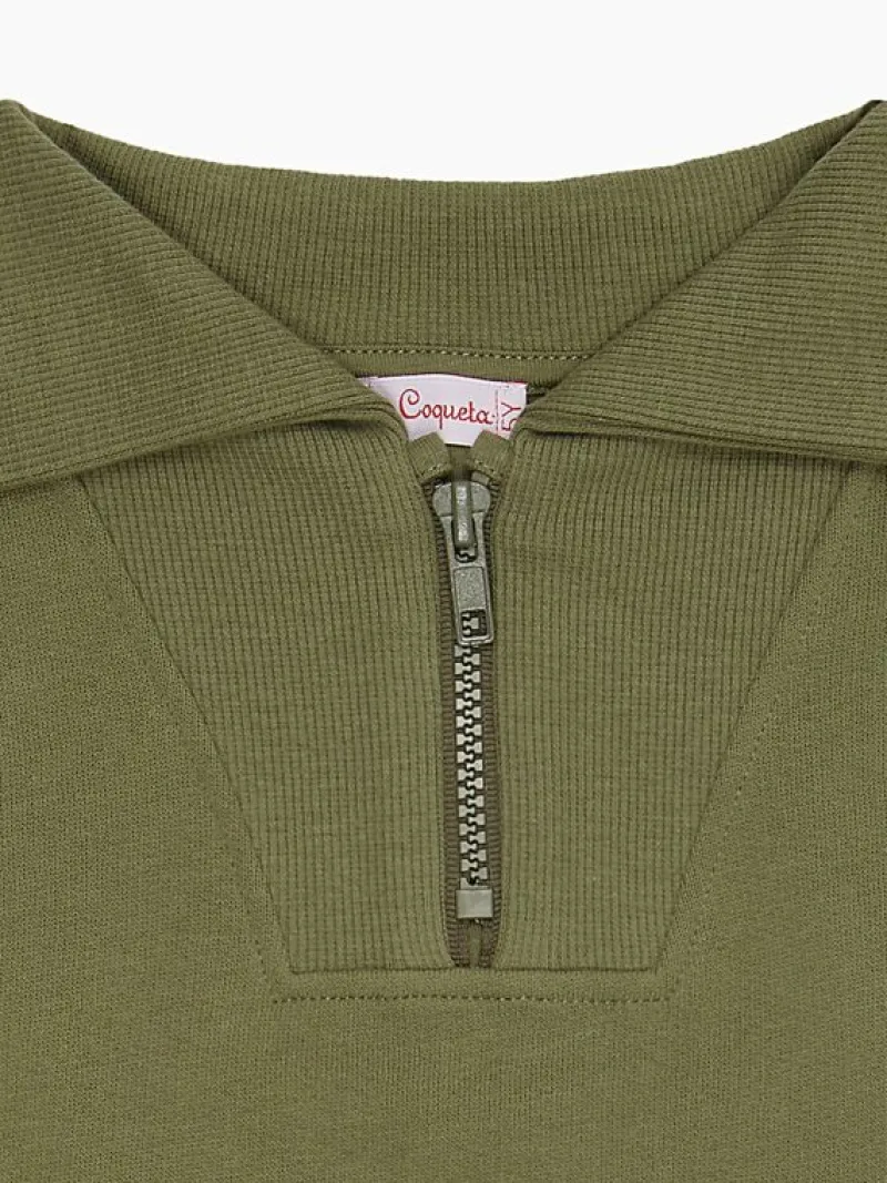 La Coqueta Shirts & Tops | Jumpers & Cardigans^Olive Laza Contrast Kids Sweatshirt