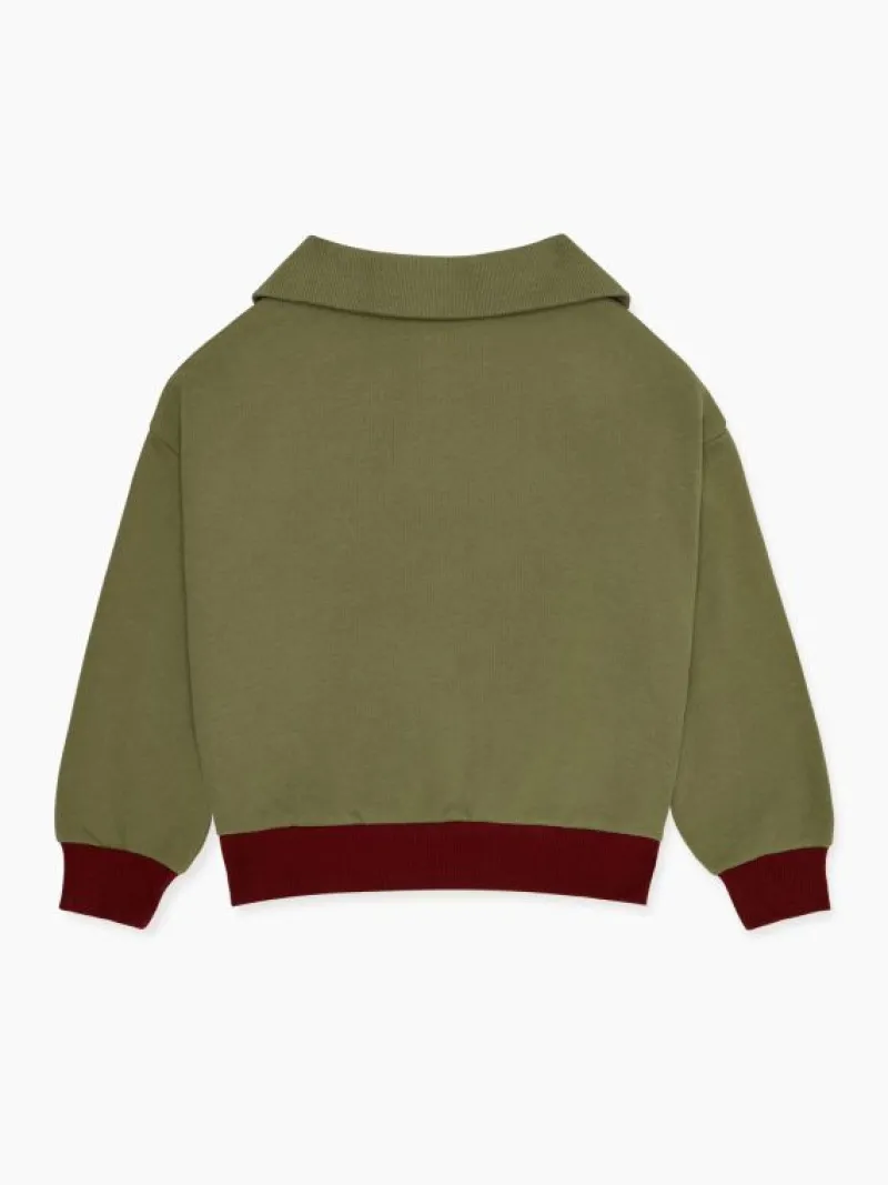 La Coqueta Shirts & Tops | Jumpers & Cardigans^Olive Laza Contrast Kids Sweatshirt