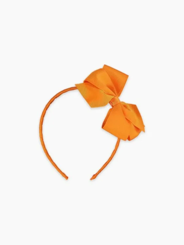 La Coqueta View All | Hair Accessories^Orange Big Bow Girl Headband