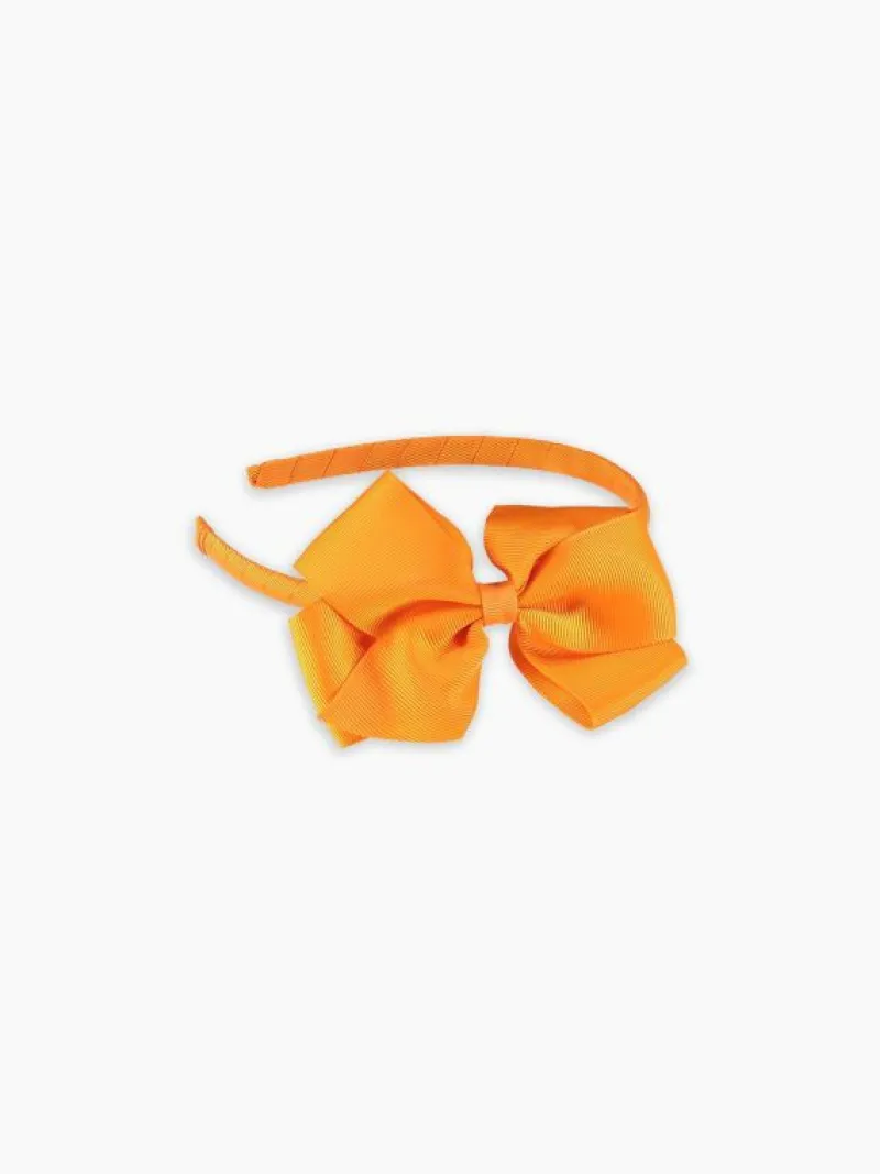 La Coqueta View All | Hair Accessories^Orange Big Bow Girl Headband