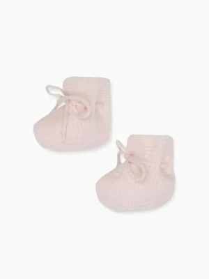 La Coqueta Baby Boots | Baby & Toddler Shoes/Baby Boots^Pink Evita Cashmere Baby Girl Booties
