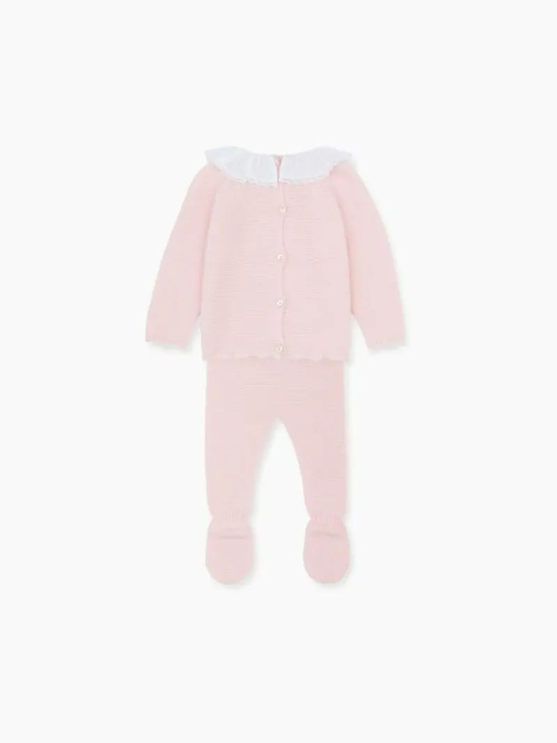 La Coqueta View All | Knitted Clothes & Accessories^Pink Fernanda Cashmere Baby Girl Set