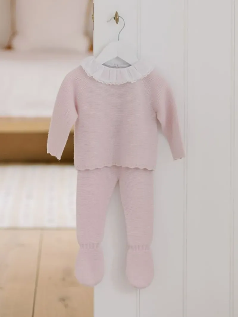 La Coqueta View All | Knitted Clothes & Accessories^Pink Fernanda Cashmere Baby Girl Set