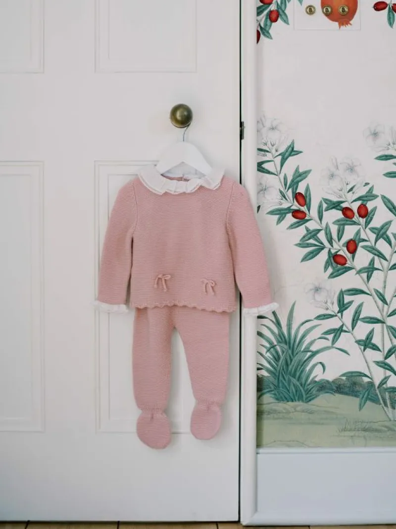 La Coqueta View All | Knitted Clothes & Accessories^Pink Fernanda Cashmere Baby Girl Set