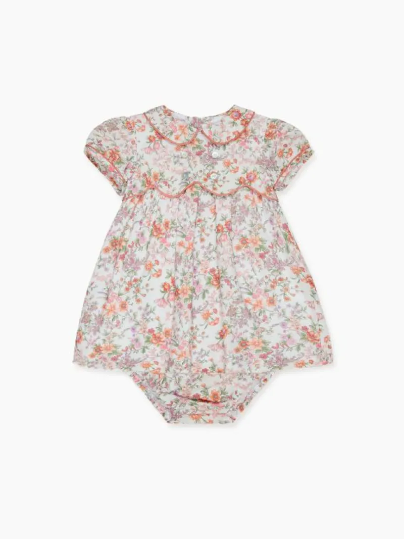La Coqueta View All | Dresses & Sets^Pink Floral Romina Baby Girl Set