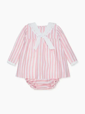 La Coqueta View All | Dresses & Sets^Pink Stripe Aranda Baby Girl Set