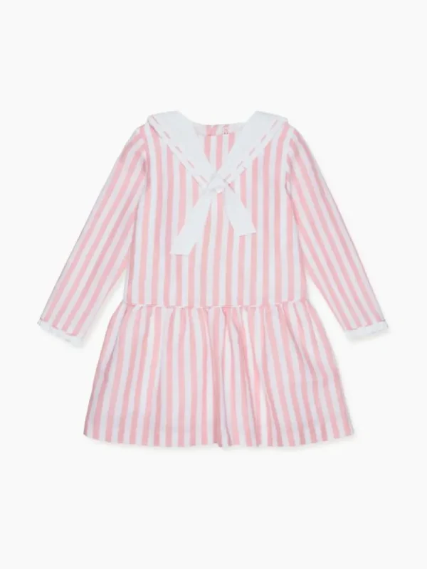La Coqueta Dresses^Pink Stripe Aranda Girl Drop Waist Dress