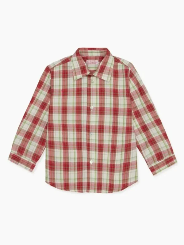 La Coqueta Shirts & Tops^Red Check Nico Boy Shirt