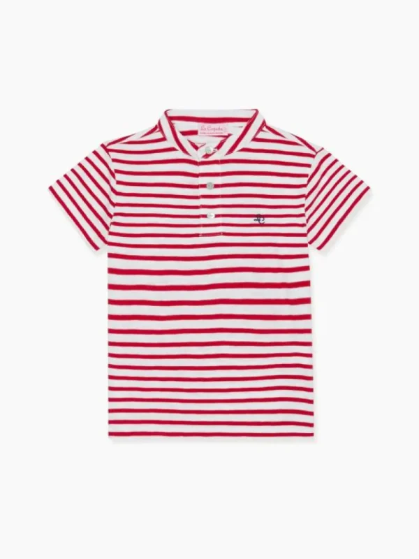 La Coqueta Shirts & Tops^Red Stripe Alcon Boy Polo Shirt