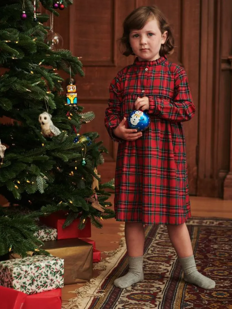 La Coqueta Pyjamas^Red Tartan Navidad Girl Nightgown