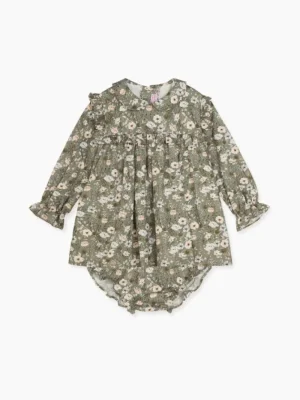 La Coqueta View All | Dresses & Sets^Sage Floral Cecilia Baby Girl Set