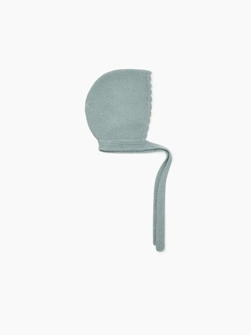 La Coqueta Accessories | Knitted Clothes & Accessories^Sage Green Olfa Merino Baby Bonnet