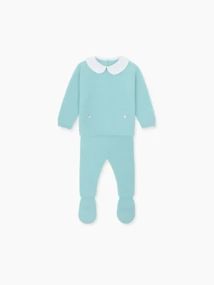 La Coqueta View All | Knitted Clothes & Accessories^Sage Green Palmira Cashmere Baby Set
