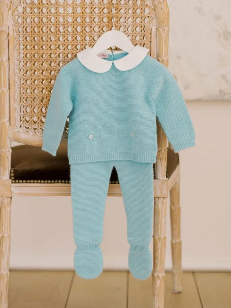 La Coqueta View All | Knitted Clothes & Accessories^Sage Green Palmira Cashmere Baby Set