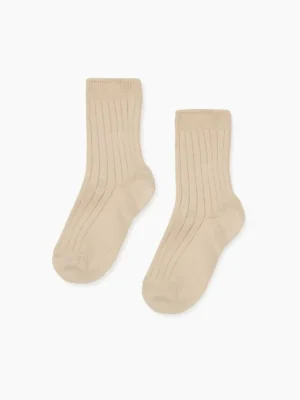 La Coqueta View All | Socks & Tights^Stone Ribbed Short Kids Socks