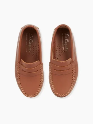 La Coqueta Boys Shoes/Boys Shoes | Boys School Shoes^Tan Leather Boy Loafer Shoes