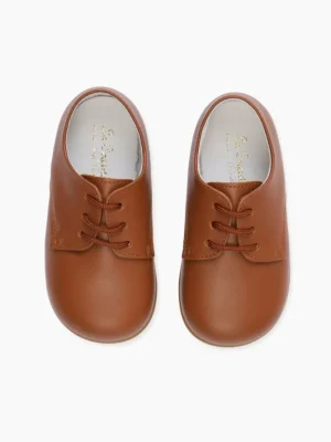 La Coqueta Boys Shoes/Boys Shoes | First Walker Shoes^Tan Leather Toddler Inglesito Ceremony Shoes