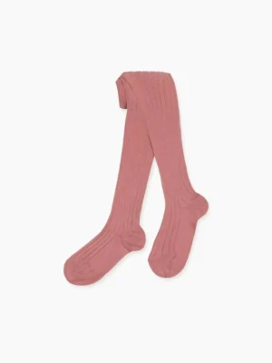 La Coqueta View All | Socks & Tights^Terracotta Ribbed Kids Tights