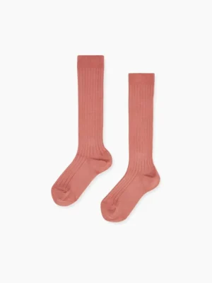 La Coqueta View All | Socks & Tights^Terracotta Ribbed Knee High Kids Socks