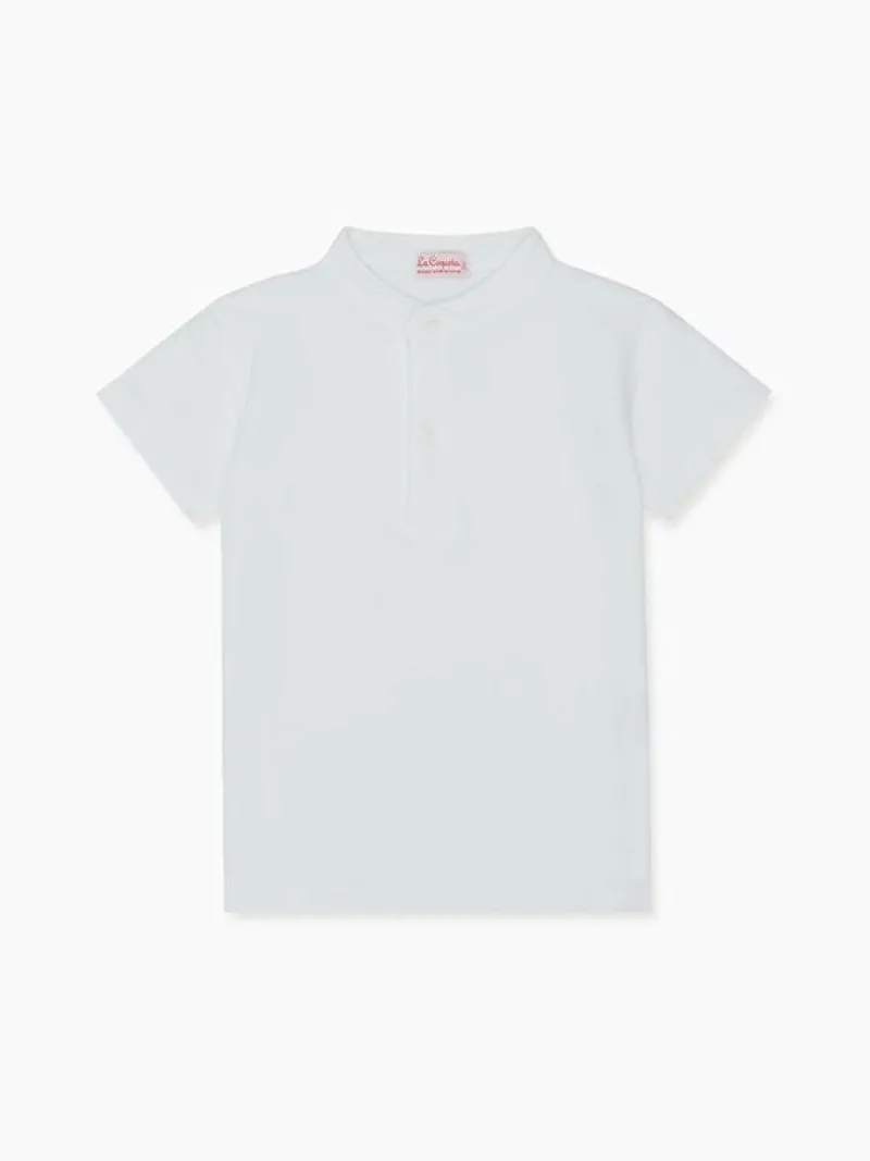 La Coqueta Shirts & Tops^White Alcon Boy Polo Shirt