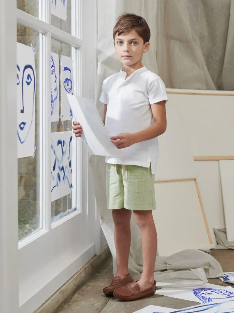 La Coqueta Shirts & Tops^White Alcon Boy Polo Shirt