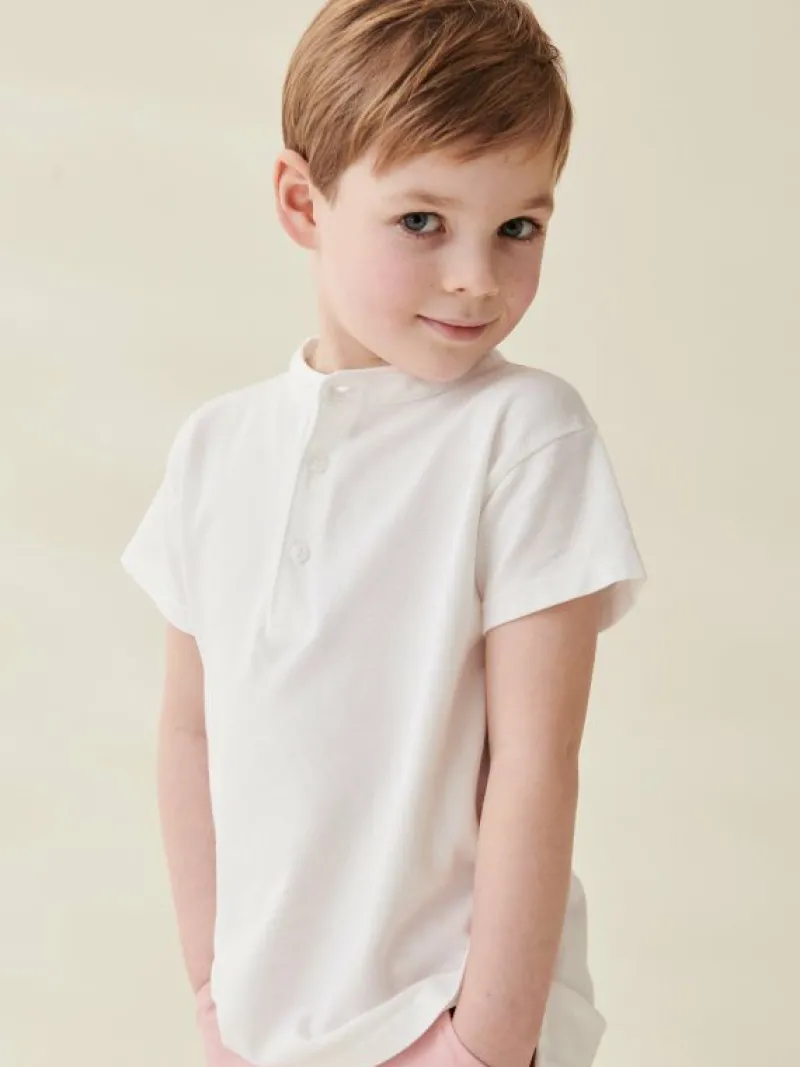 La Coqueta Shirts & Tops^White Alcon Boy Polo Shirt