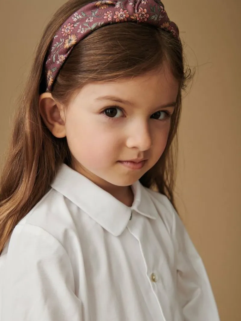 La Coqueta View All | Shirts & Tops^White Bara Long Sleeve Baby Shirt